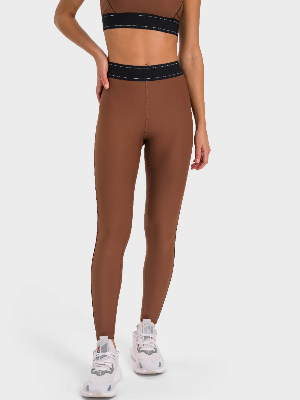 Nepoagym UNIVERSE 25 Brushed Yoga Pants Faux Leather Women Workout