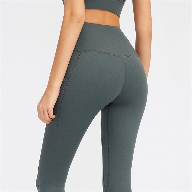 Nepoagym Plus Size Yoga High Waisted Running Leggings High Waist Sport Pants  In Naked Feel XXS To XL From Mengyang10, $19.47