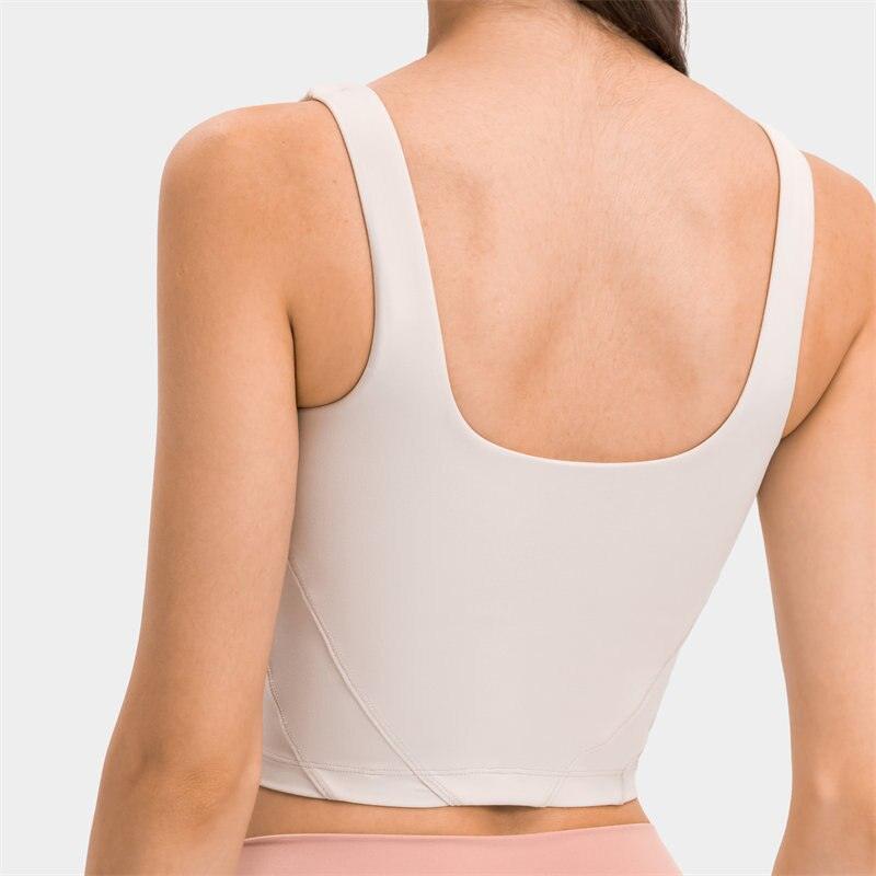 YEAQING Women Padded Sports Bra Longline Sleeveless Shirts Workout Gym  Running Fitness Camisole Crop Tank Tops, White-black, Small : :  Clothing, Shoes & Accessories