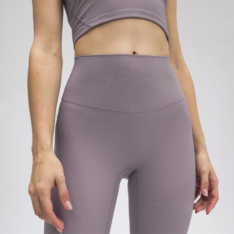 Nepoagym PULSE 25 Buttery Soft Ribbed Yoga Pants No Front Seam