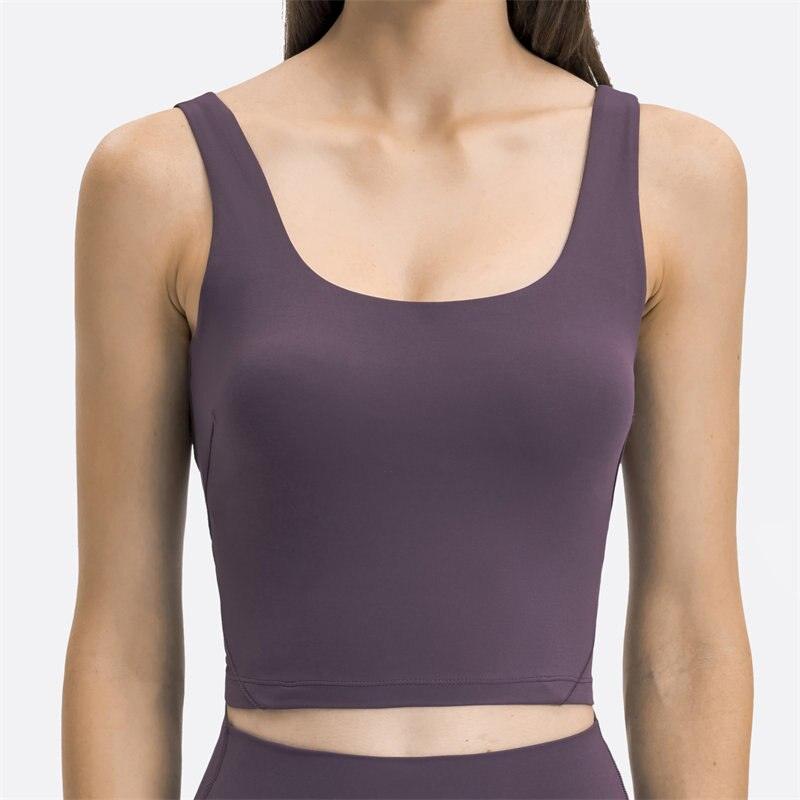 Womens Longline Sports Bra Wirefree Yoga Bras Gym Running Workout Tank Tops  - China Yoga Shirt and Yoga Crop Tops price