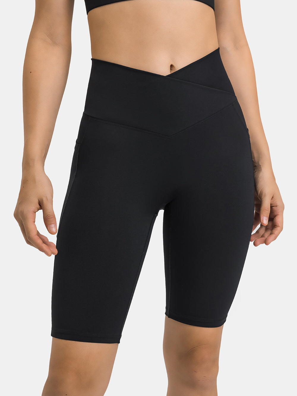 Women's Black Bicycle Sports Shorts - RectoVerso Sports