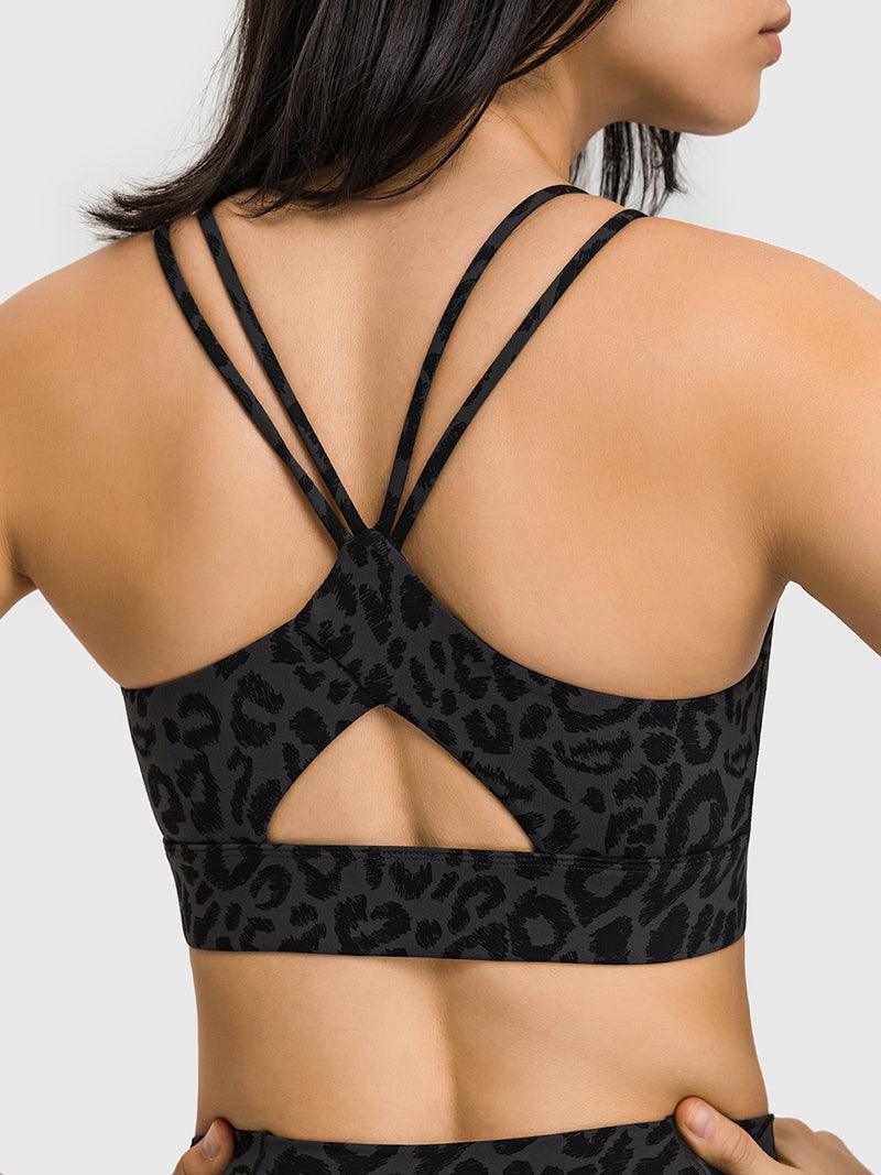 Black Leopard print yoga bra – Nails & Things
