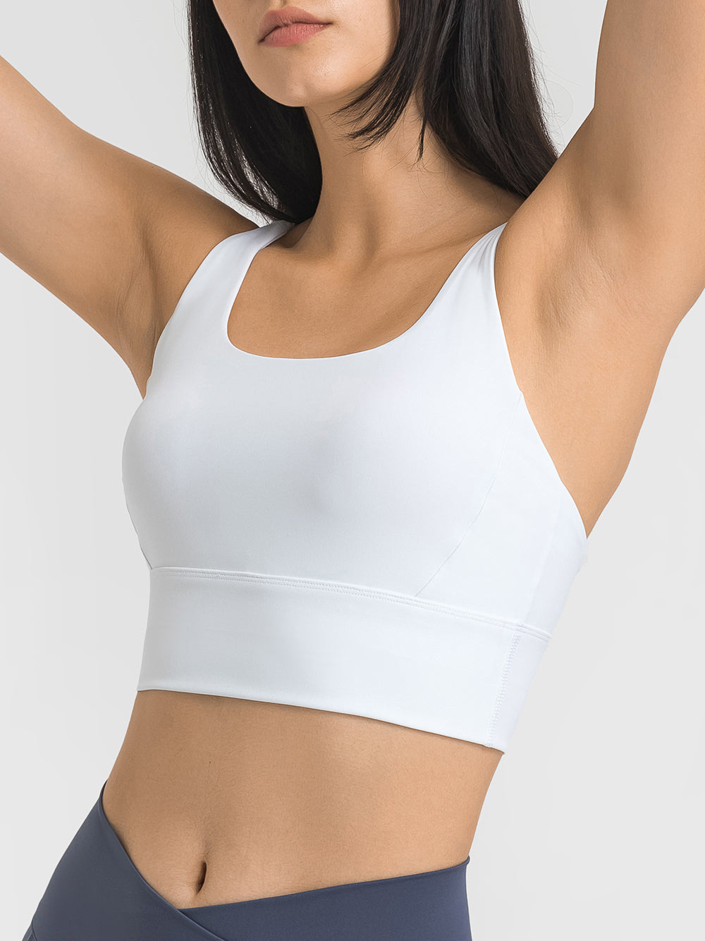 Soma Soma® Sport Seamless Strappy Back Bra, Optic White, Size XL