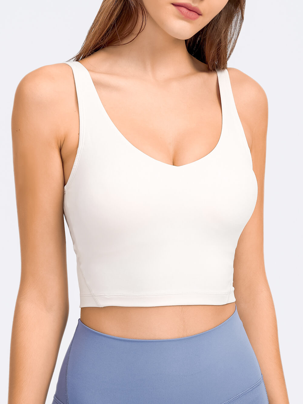 Nepoagym PASSION Women Crop Tank with Shelf Built In Bra Workout